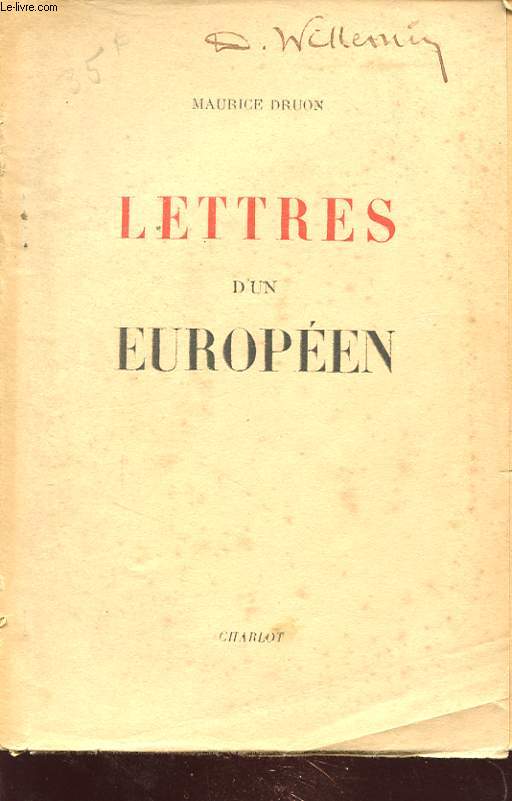 LETTRES D UN EUROPEEN