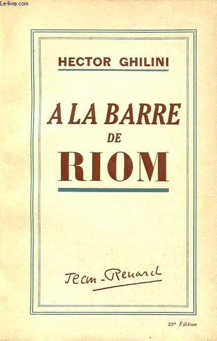 A LA BARRE DE RIOM