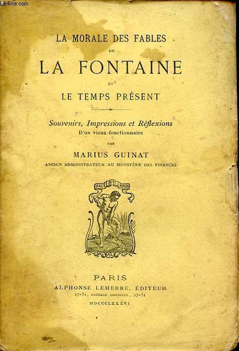 LA MORALES DES FABLES DE LA FONTAINE ET LE TEMP PRESENT