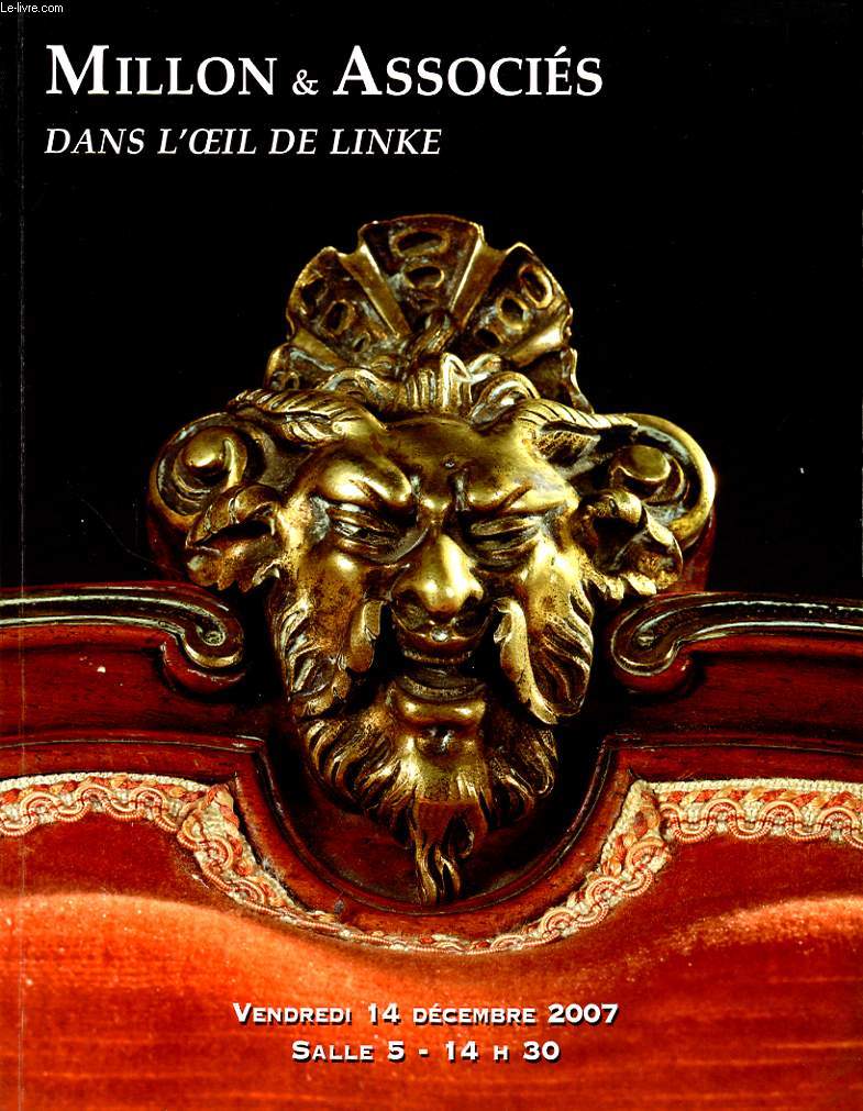 MILLON ET ASSOCIES VENDREDI 14 DECEMBRE 2007 : L OEIL DE LINKE - GRAVURES - DESSINS - TABLEAUX ANCIENS - TABLEAUX XIX - MOBILIER - SOUVENIRS HISTOIRIQUES 6 OBJET D ART - TAPISSERIE