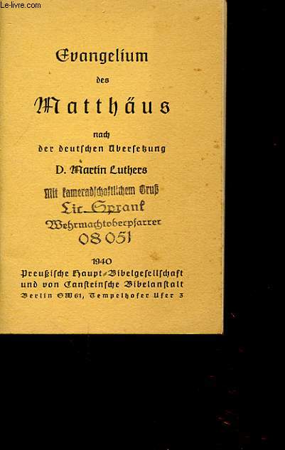 EVANGELIUM DES MATTHAUS