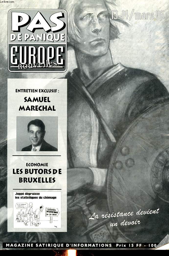 EUROPE NOUVELLES N 13-14 : SAMUEL MARECHAL - LES BUTORS DE BRUXELLES