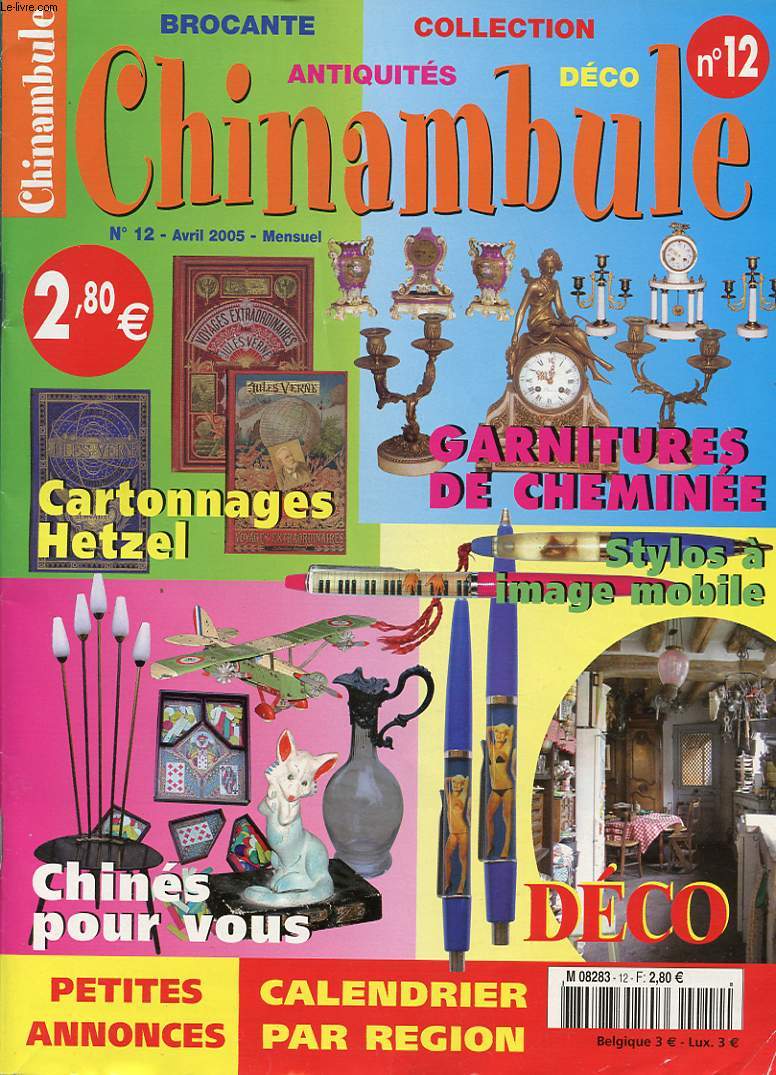 CHINAMBULE N12 : CARTONNAGE HETZEL - GARNITURES DE CHEMINEE - STYLO A IMAGES MOBILE...