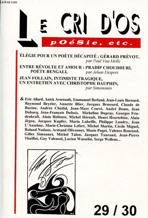 LE CRI D OS N 29/30 : ELEGIE POUR UN POETE DECAPITE....