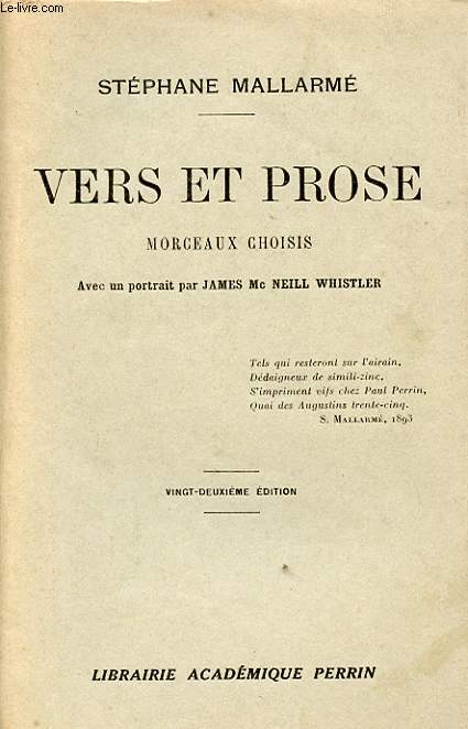 VERS ET PROSE