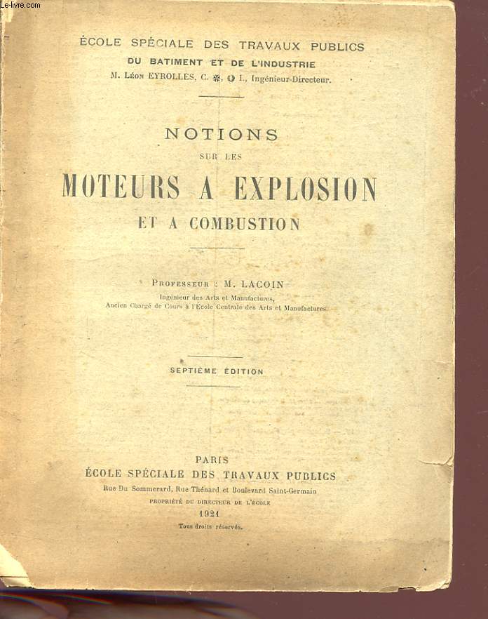 NOTIONS SUR LES MOTEURS A EXPLOSION ET A COMBUSTION