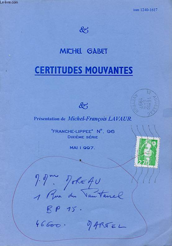 CERTITUDES MOUVANTES