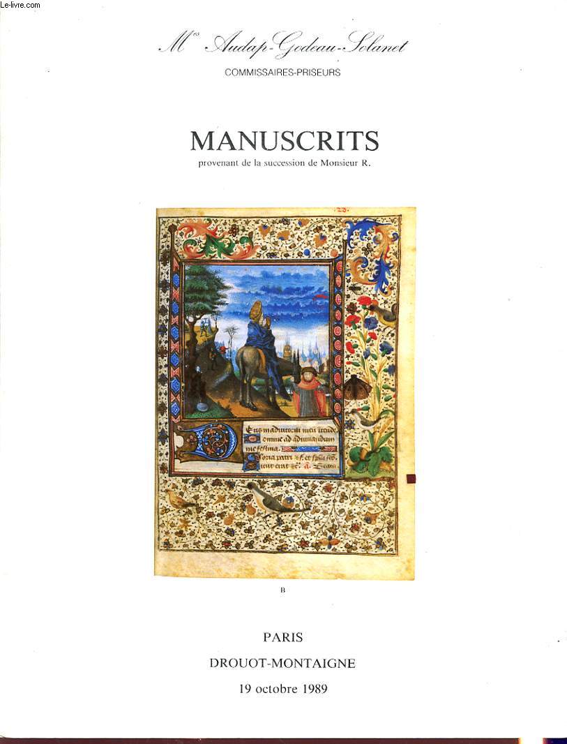CATALOGUE VENTE AUX ENCHERES MANUSCRIT A PEINTURES RECEUIL DE LOMENIE DE BRIENNE