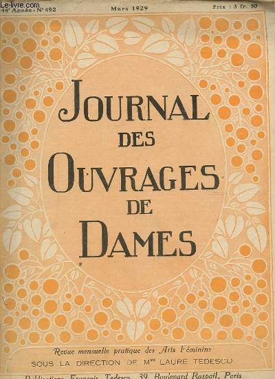 JOURNAL DES OUVRAGES DE DAMES N492