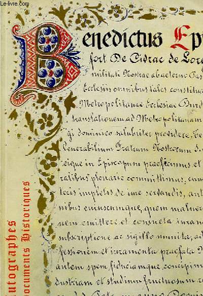 CATALOGUE DE VENTE AUX ENCHERES : LETTRES AUTOGRAPHES ET DOCUMENTS HISTORIQUES 1999