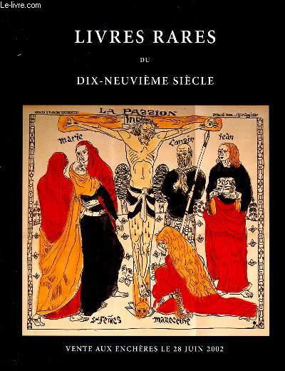 CATALOGUE DE VENTE AUX ENCHERES : LIVRES RARES DU DIX NEUVIEME SIECLE