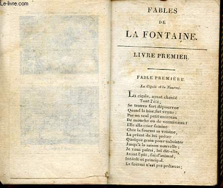 FABLES DE LA FONTAINE LIVRE PREMIER