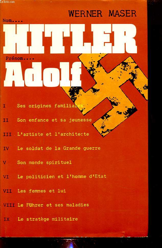 PRENOM : ADOLF - PRENOM : HITLER