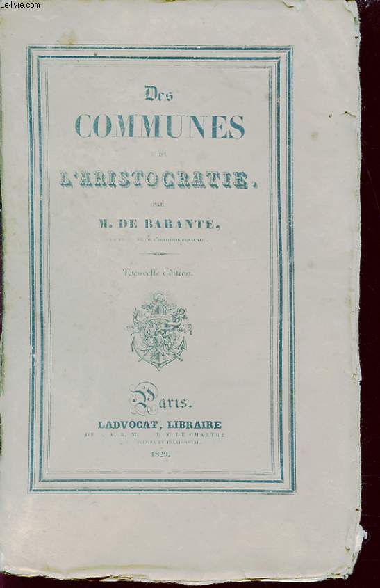 DES COMMUNES ET DE L ARISTOCRATIE