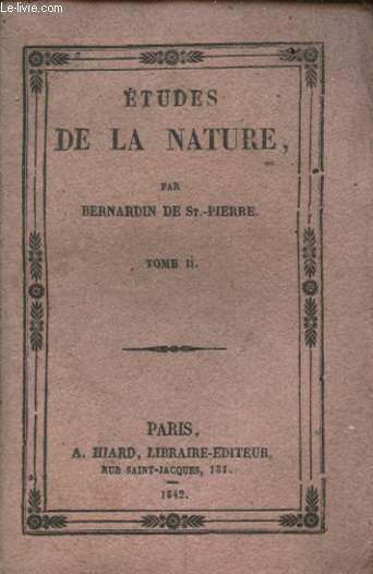 ETUDES DE LA NATURE TOME II