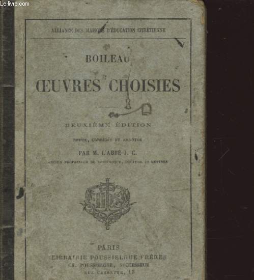 BOILEAU OEUVRES CHOISIES