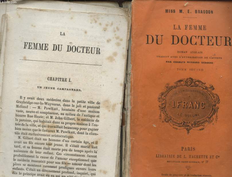 LA FEMME DU DOCTEUR EN 2 TOMES