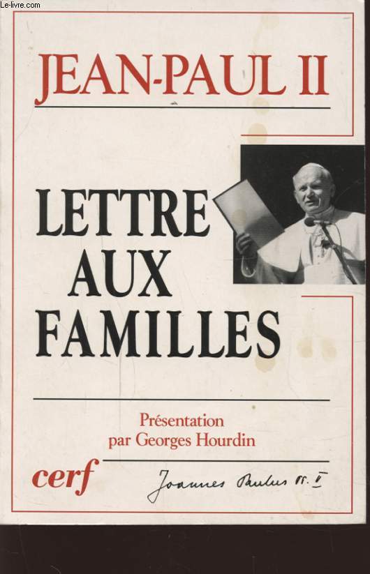 LETTRES AUX FAMILLES