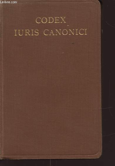 CODEX IURIS CANONICI PII X PONTIFICIS MAXIMI