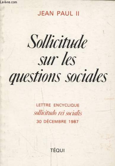 SOLLICITUDE SUR LES QUESTIONS SOCIALES