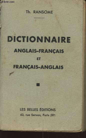 DICTIONNAIRE ANGLAIS FRANCAIS ET FRANCAIS ANGLAIS