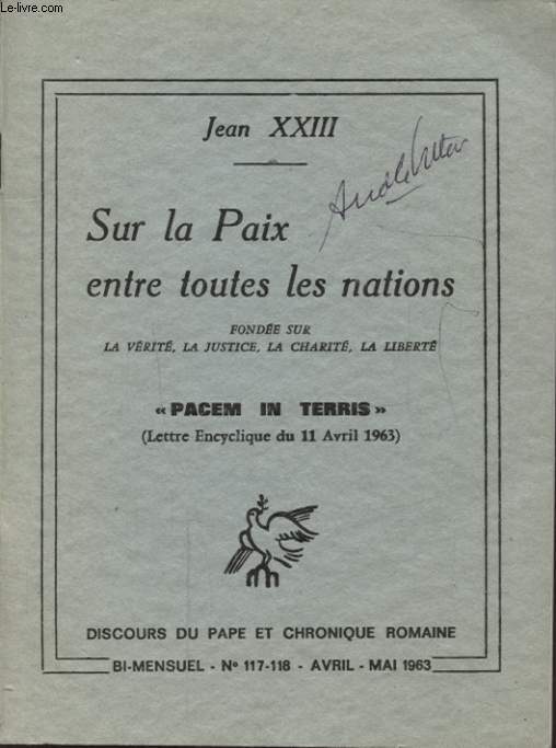 SUR LA PAIX ENTRE TOUTES LES NATIONS