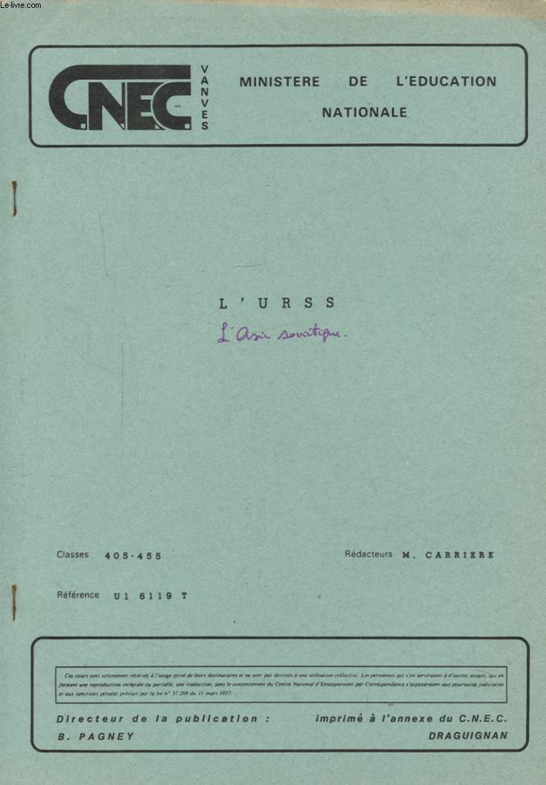 L U.R.S.S. L ASIE SOVIETIQUE