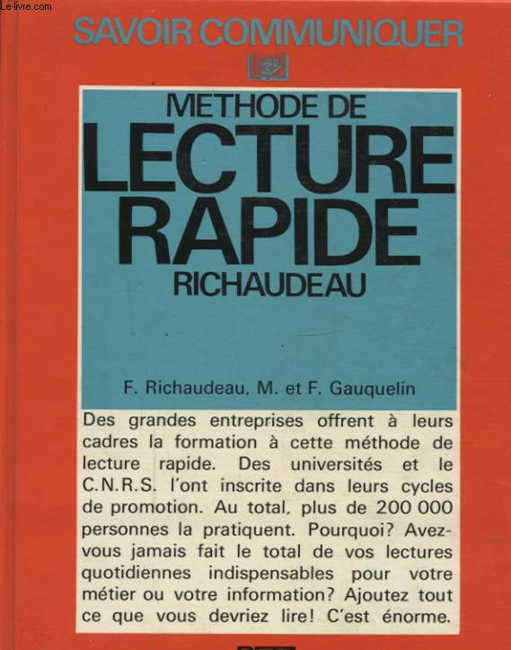 METHODE DE LECTURE RAPIDE RICHADEAU