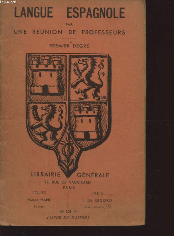 LANGUE ESPAGNOLE PREMIER DEGRE