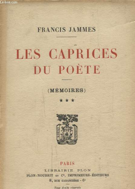 LES CAPRICES DU POETE TOME 3
