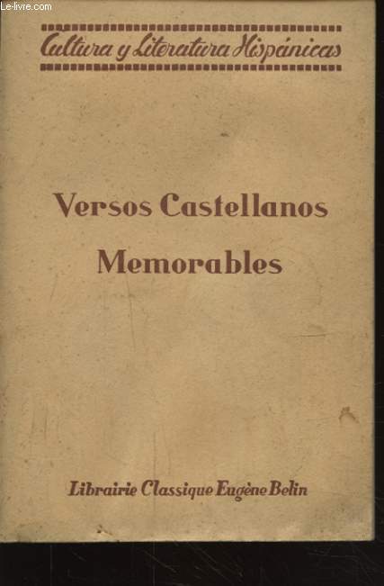 VERSOS CASTELLANOS MEMORABLES