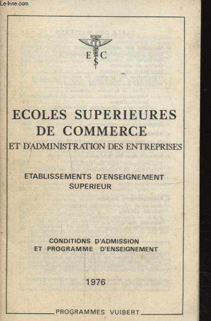 ECOLES SUPERIEUR DE COMMERCES ET D ADMINISTRATION DES ENTREPRISES