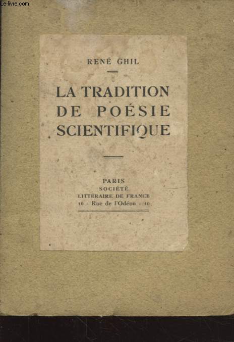 LA TRADITION DE POESIE SCIENTIFIQUE