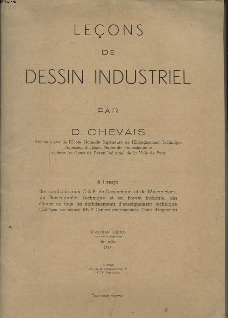 LECONS DE DESSIN INDUSTRIEL