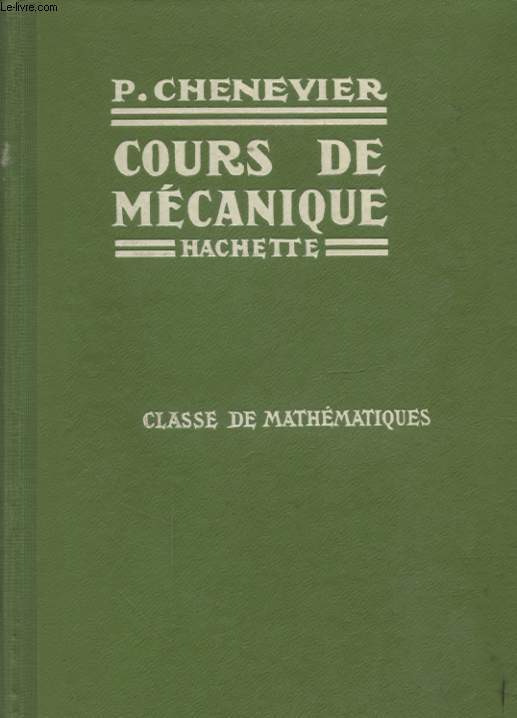 COURS DE MECANIQUE CLASSE DE MATHEMATIQUES