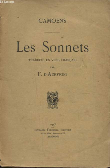 LES SONNETS TRADUITS EN VERS FRANCAIS PAR F. D AZEVEDO