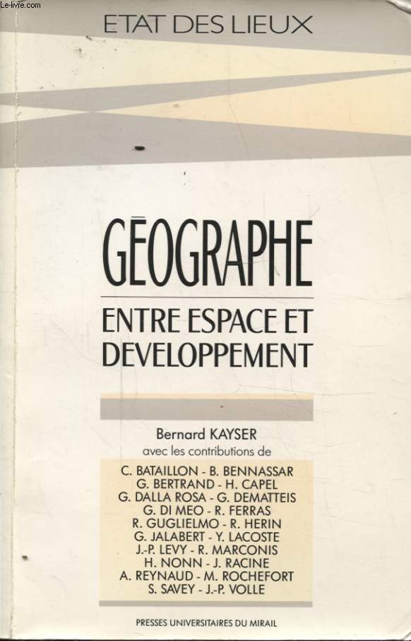 GEOGRAPHE ENTRE ESPACE ET DEVELOPPEMENT