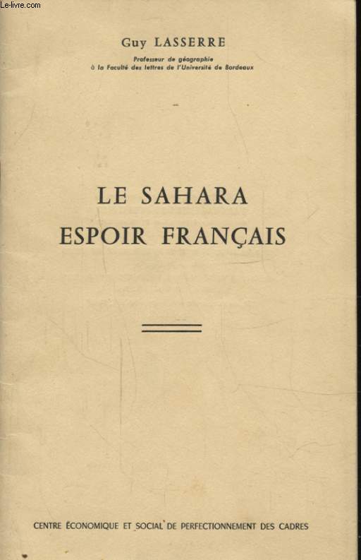 LE SAHARA ESPOIR FRANCAIS