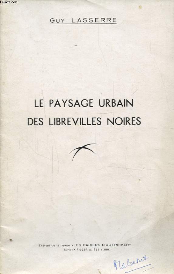 LE PAYSAGE URBAIN DES LIBREVILLES NOIRES