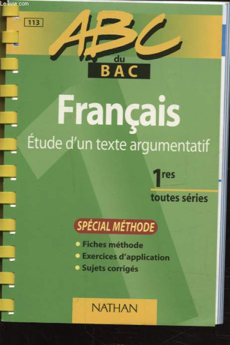 ABC DU BAC FRANCAIS 1res TOUTES SERIES