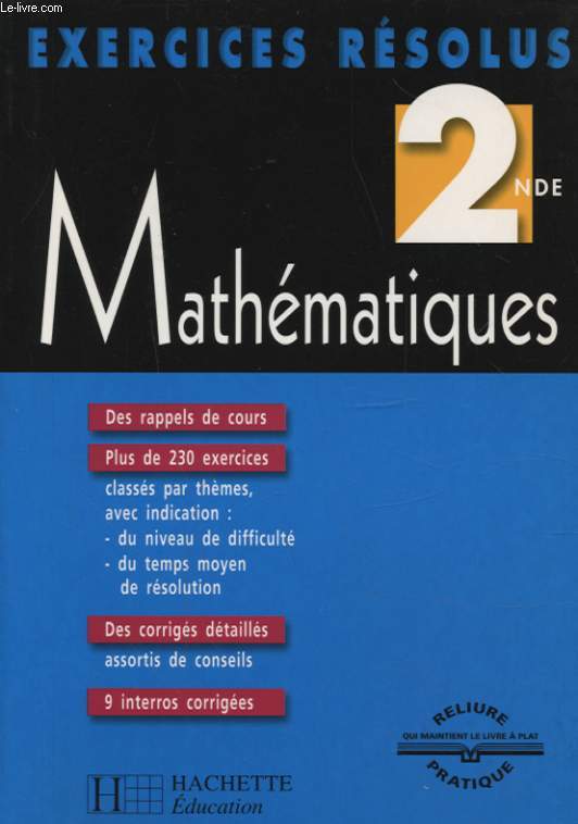 EXERCICES RESOLUS 2nde MATHEMATIQUES