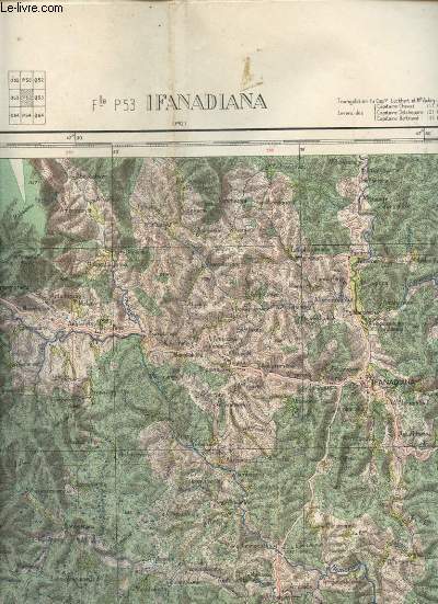 CARTE DE MADAGASCAR AU 1/100000 : IFANADIANA