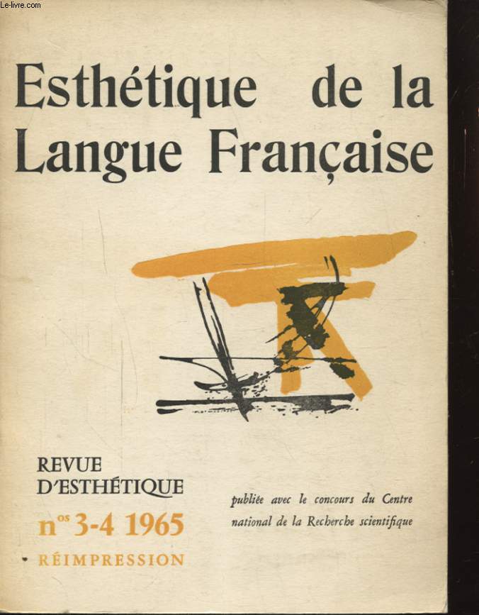 ESTHETIQUE DE LA LANGUE FRANCAISE