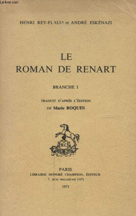 LE ROMAN DE RENART BRANCHE I