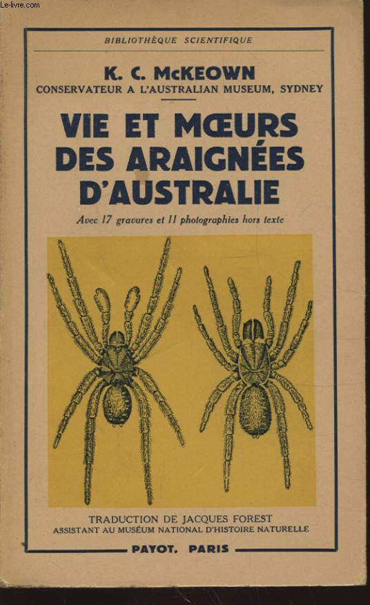 VIE ET MOEURS DES ARAIGNEES D AUSTRALIE