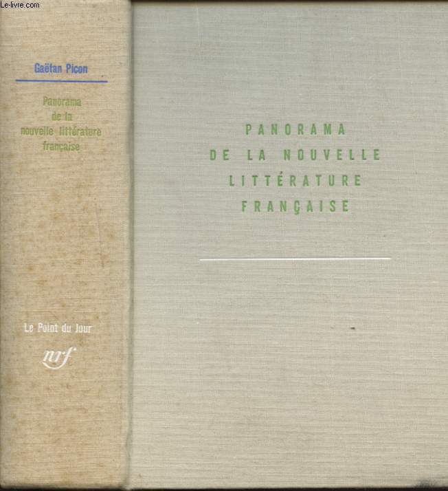 PANORAMA DE LA NOUVELLE LITTERATURE FRANCAISE