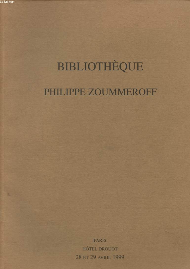 BIBLIOTHEQUE PHILIPPE ZOUMMEROFF