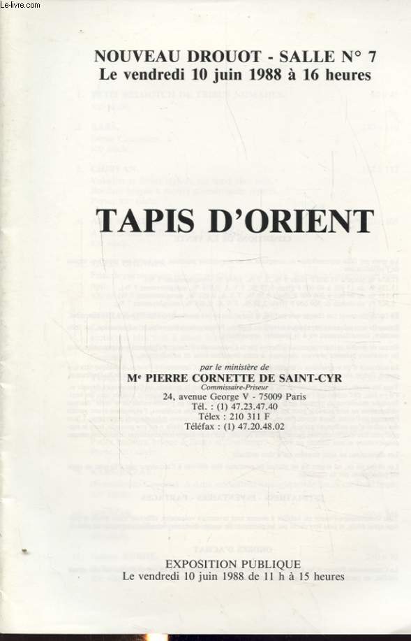 TAPIS D ORIENT