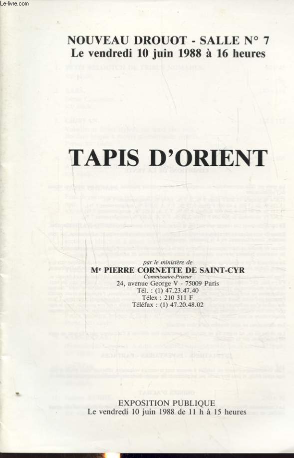 TAPIS D ORIENT