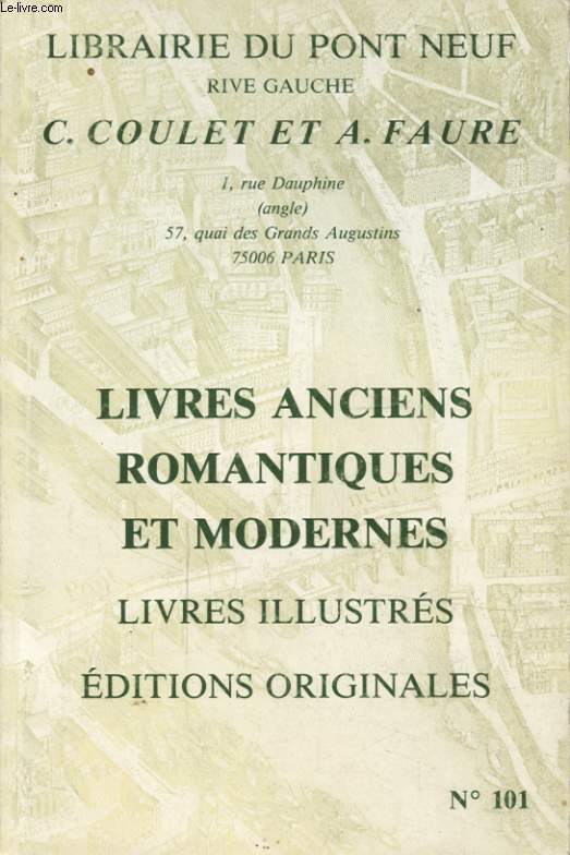 LIVRES ANCIENS ROMANTIQUES ET MODERNES LIVRES ILLUSTRES EDITIONS ORIGINALE N101
